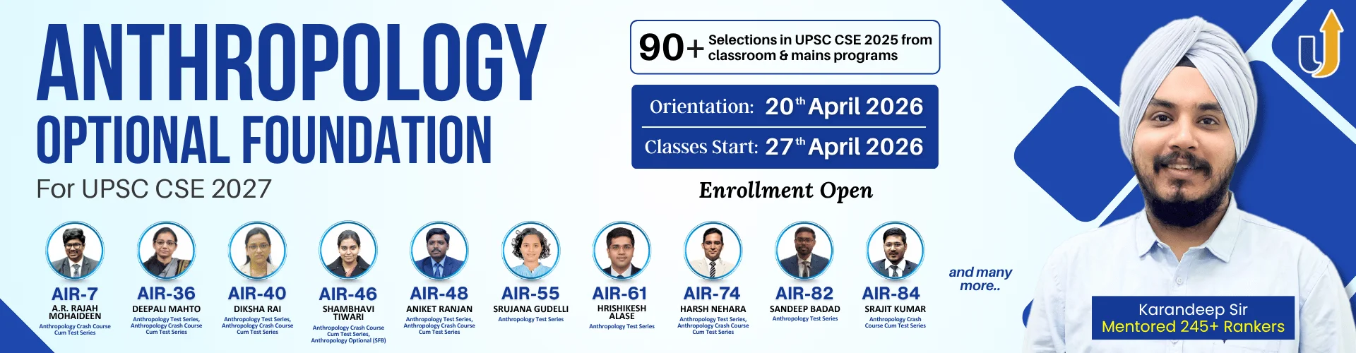 Anthropology Optional Foundation 2027 — admissions open