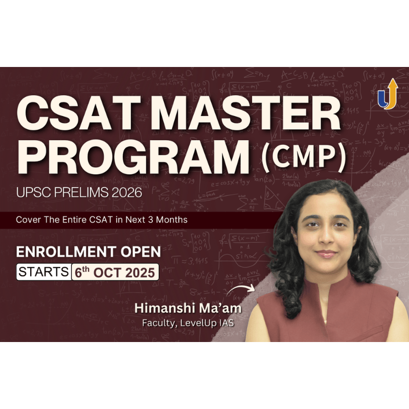 The CSAT Foundation Course 2026 is a designed to help UPSC aspirants excel in the Civil Services Aptitude Test (CSAT) of the UPSC CSE Prelims 2026.